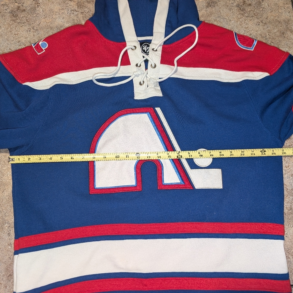 Quebec Nordiques/Avalanche 47 Lacer Hoodie Men's Xl Stitched Graphics - Picture 4 of 7